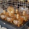 Bộ thố mứt tết thủy tinh + khay meka trong suốt tay cầm - Đựng hạt dưa, bánh kẹo, trang trí, 258.500₫