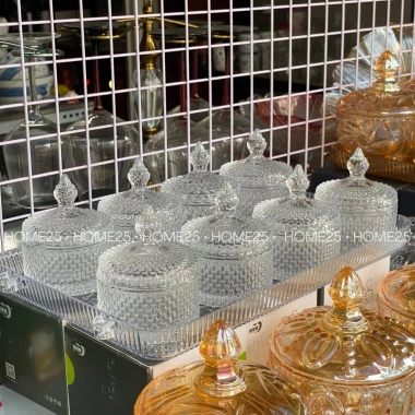 Bộ thố mứt tết thủy tinh + khay meka trong suốt tay cầm - Đựng hạt dưa, bánh kẹo, trang trí, 258.500₫ 8 Bộ thố mứt tết thủy tinh + khay meka trong suốt tay cầm - Đựng hạt dưa, bánh kẹo, trang trí, 258.500₫ 8
