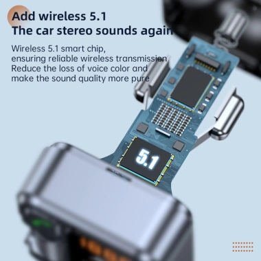 Bộ thu Bluetooth ô tô U Đọc USB PD20W sạc nhanh, màn hình kỹ thuật số và FM chuyển đổi 2
