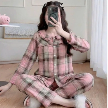 Bộ thu đông Bunnysky cổ sen vải dạ tay dài size 38‑63kg, xinh nhẹ, giảm giá 169.200₫