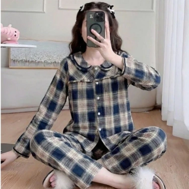 Bộ thu đông Bunnysky cổ sen vải dạ tay dài size 38‑63kg, xinh nhẹ, giảm giá 169.200₫