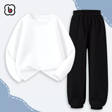 Bộ thu đông dài tay bé trai BabyloveGO – Set thun cotton basic 1-10 tuổi, 199,000₫