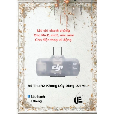 Bộ Thu Không Dây DJI Mic RX cho Điện Thoại - Mic 2/3 Mini, Thế Hệ Mới, Giá 550k Bộ Thu Không Dây DJI Mic RX cho Điện Thoại - Mic 2/3 Mini, Thế Hệ Mới, Giá 550k