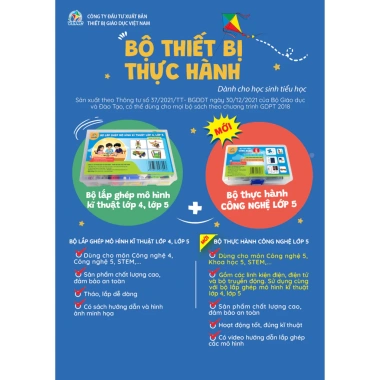 Bộ thực hành Công nghệ lớp 5 Cánh Diều - Thí nghiệm sáng tạo, giảm giá 125.000đ, tư duy STEM 4