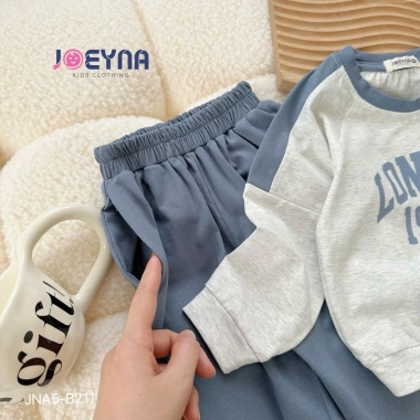 Bộ Thun Cotton Dài Tay Bé Trai London 1.983 Joeyna - Chất Cao Cấp, Mềm Mại, Size 8-23kg, Giá Ưu Đãi 230k