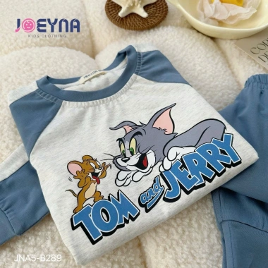 Bộ Thun Cotton Dài Tay Bé Trai Tom Vs Jerry Joeyna - Chất Lượng Cao, Mềm Mại, Size 8‑23kg Giá Ưu Đãi 249k 5