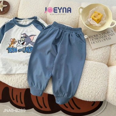 Bộ Thun Cotton Dài Tay Bé Trai Tom Vs Jerry Joeyna - Chất Lượng Cao, Mềm Mại, Size 8‑23kg Giá Ưu Đãi 249k 6
