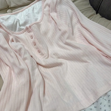 Bộ thun cotton dài tay chấm bi cao cấp mềm mại, mặc ngủ, đi chơi, du lịch - Giá chỉ 410k 9