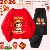 Bộ Thun Dài Tay Tết Bính Ngọ 2.026 Chúc Mừng Năm Mới cho Bé Trai & Bé Gái - CIUCIU KID Siêu Mềm Giá 197k