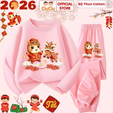 Bộ Thun Dài Tay Tết Bính Ngọ Múa Lân 2.026 Bé Trai Bé Gái CIUCIU KID 197.000 VND 7 Bộ Thun Dài Tay Tết Bính Ngọ Múa Lân 2.026 Bé Trai Bé Gái CIUCIU KID 197.000 VND 7
