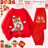 Bộ thun dài tay Tết Múa Lân 2.026 cho bé trai, bé gái CIUCIU KID cotton mềm 197k