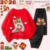 Bộ thun dài tay Tết Múa Lân 2.026 cho bé trai, bé gái CIUCIU KID cotton mềm 197k 4