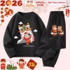 Bộ thun dài tay Tết Múa Lân 2.026 cho bé trai, bé gái CIUCIU KID cotton mềm 197k 8
