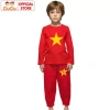 Bộ Thun Dài Tay Thu Đông Cờ Đỏ Sao Vàng CIUCIU cho Bé Trai Gái - Cotton Mềm Mại 197k 2
