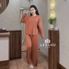 Bộ thun lạnh tay dài Bigsize Leeshu – áo ủ kem, quần suông rộng, cotton mềm mại 149.000₫ 4