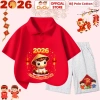 Bộ Thun Polo Cộc Tay Tết Bính Ngọ 2.026 cho Bé Trai & Bé Gái – CIUCIU KID Cotton Mát, Giá chỉ 176.000₫