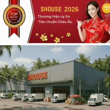 Bộ thùng cây lau nhà Shouse 360 độ chổi tự vắt 2 ngăn tách nước bẩn - Sạch nhanh