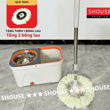 Bộ thùng cây lau nhà Shouse cán dài 360 độ, cao cấp, tách nước, giá 315k 10