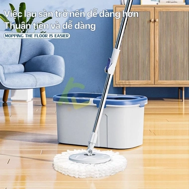 Bộ thùng lau nhà thông minh YUYU, chổi tự vắt xoay 360°, thùng nhựa nhẹ gọn, chỉ 217.357₫
