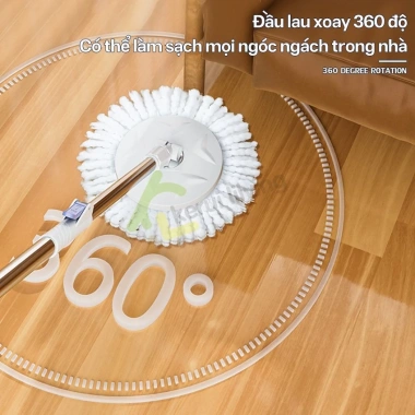 Bộ thùng lau nhà thông minh YUYU, chổi tự vắt xoay 360°, thùng nhựa nhẹ gọn, chỉ 217.357₫