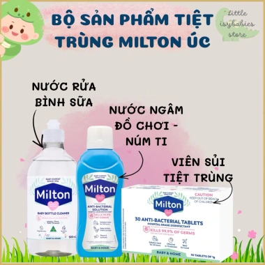 Bộ Tiệt Trùng Milton - Nước Rửa, Nước Ngâm, Viên Diệt Khuẩn, Giá Chỉ 325.000đ