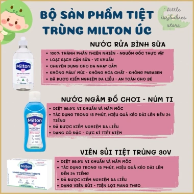 Bộ Tiệt Trùng Milton - Nước Rửa, Nước Ngâm, Viên Diệt Khuẩn, Giá Chỉ 325.000đ