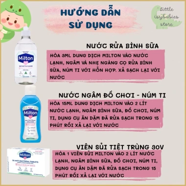 Bộ Tiệt Trùng Milton - Nước Rửa, Nước Ngâm, Viên Diệt Khuẩn, Giá Chỉ 325.000đ