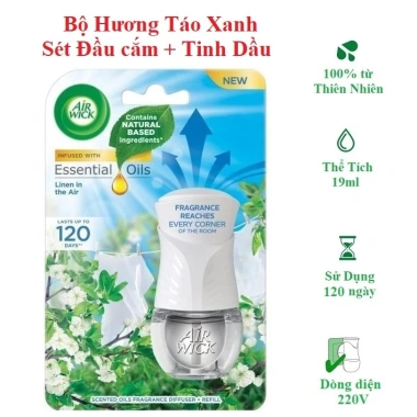 Bộ Tinh Dầu Cắm Điện 220V Thay Thế Air Wick Hương Châu Âu Thơm Phòng Giá 79.000đ