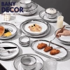 Bộ Tô Chén Dĩa Vân Đá Cẩm Thạch Trắng Viền Bạch Kim Sang Trọng - Giá Ưu Đãi 426.000₫ - Bany Decor Bảo Hành Vận 2