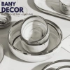 Bộ Tô Chén Dĩa Vân Đá Cẩm Thạch Trắng Viền Bạch Kim Sang Trọng - Giá Ưu Đãi 426.000₫ - Bany Decor Bảo Hành Vận 5