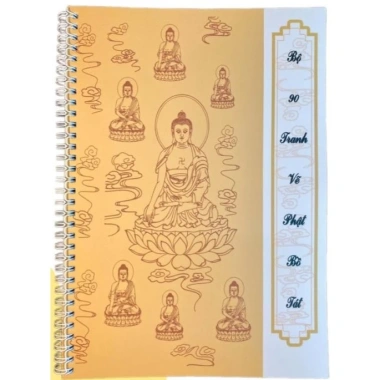 Bộ tô in mờ 90 tranh Phật & Bồ Tát - Sách tô màu giảm giá 169.000₫