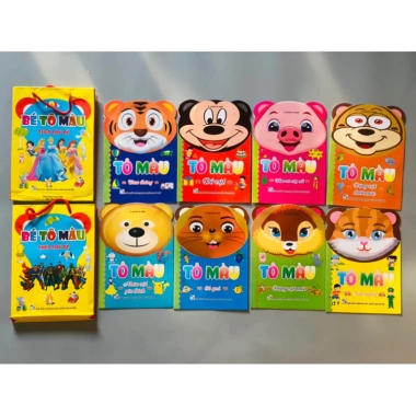 Bộ Tô Màu Bé 24+12+12+18+24+36 Màu - Bút Hữu Cơ, Sáp Thơm, Lọ Chì - 19.000 VND