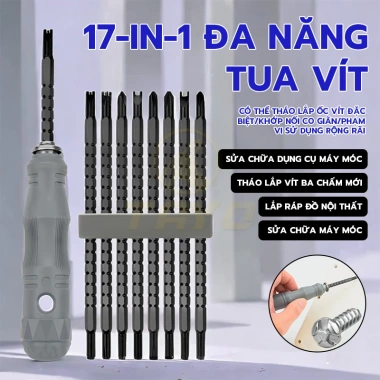 Bộ tô vít đa năng 17 chi tiết thép cứng bền cao - Giá 45.000 VND, siêu tiết kiệm 10 Bộ tô vít đa năng 17 chi tiết thép cứng bền cao - Giá 45.000 VND, siêu tiết kiệm 10