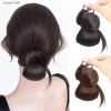 Bộ tóc giả lộn xộn đầu bóng lông gà buộc thấp Scrunchie Hair Band hàng ngày giá 82.080