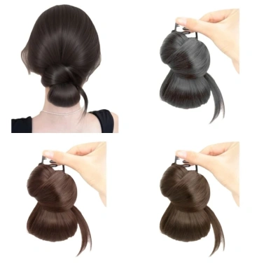 Bộ tóc giả lộn xộn đầu bóng lông gà buộc thấp Scrunchie Hair Band hàng ngày giá 82.080 3