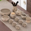 Bộ Trà Cụ Gốm Mộc Sa Thô Hoàng Đan Tea 14 Món Ấm Chén Khải Tống Trà Quân Tử Họa Tiết 124k 4