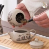 Bộ Trà Cụ Gốm Mộc Sa Thô Hoàng Đan Tea 14 Món Ấm Chén Khải Tống Trà Quân Tử Họa Tiết 124k 7