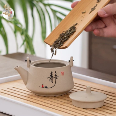 Bộ Trà Cụ Gốm Mộc Sa Thô Hoàng Đan Tea 14 Món Ấm Chén Khải Tống Trà Quân Tử Họa Tiết 124k