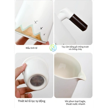 Bộ trà du lịch Gốm nhanh, lưu trữ di động ngoài trời, nhẹ gọn, tiện lợi, giá 203.000đ 8 Bộ trà du lịch Gốm nhanh, lưu trữ di động ngoài trời, nhẹ gọn, tiện lợi, giá 203.000đ 8