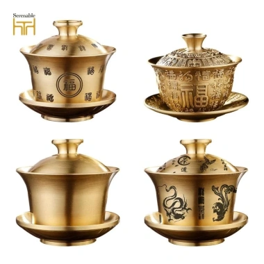 Bộ trà Gaiwan Trung Quốc kèm cốc và đĩa - Sang trọng cho gia đình, văn phòng, du lịch, giá ưu đãi 378.400₫