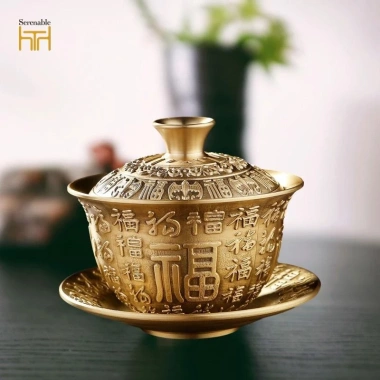 Bộ trà Gaiwan Trung Quốc kèm cốc và đĩa - Sang trọng cho gia đình, văn phòng, du lịch, giá ưu đãi 378.400₫ 2