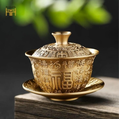 Bộ trà Gaiwan Trung Quốc kèm cốc và đĩa - Sang trọng cho gia đình, văn phòng, du lịch, giá ưu đãi 378.400₫ 4