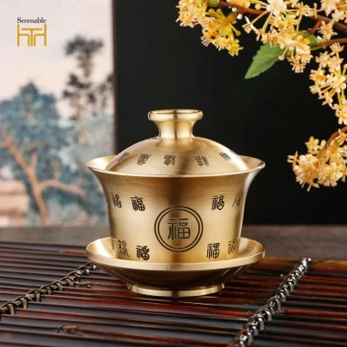 Bộ trà Gaiwan Trung Quốc kèm cốc và đĩa - Sang trọng cho gia đình, văn phòng, du lịch, giá ưu đãi 378.400₫ 9
