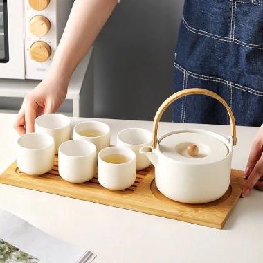 Bộ trà gốm tinh tế Ấm trà Kung Fu gia đình – Sang trọng, giữ nhiệt lâu, giảm giá 23% còn 434.044₫ 4