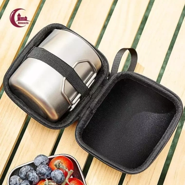 Bộ Trà Kung Fu Titan nhẹ, cốc ấm, cắm trại, phù hợp ba lô văn phòng – giảm 20%
