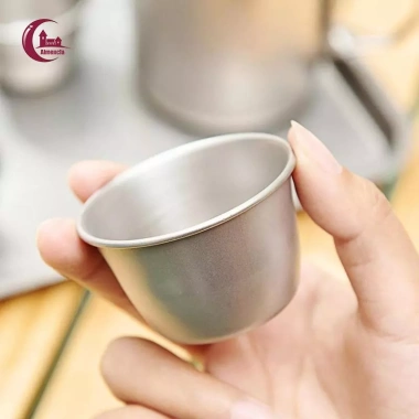 Bộ Trà Kung Fu Titan nhẹ, cốc ấm, cắm trại, phù hợp ba lô văn phòng – giảm 20%