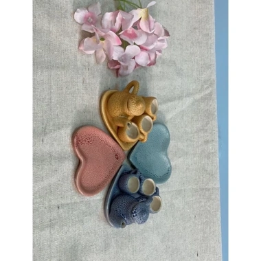 Bộ trà mini Gốm Men Sần Bóng - Bộ tách trà trang trí mini, gốm sứ Bát Tràng, giá ưu đãi 45.000₫