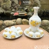 Bộ Trà & Nậm Rựu Cúng Gia Tiên - Phù hợp Bát Đĩa Hoa Mặt Trời Gốm Sứ Bát Tràng 4