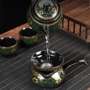 Bộ Trà Siêu Tiết Kiệm Gốm Kung Fu Calendula - Ấm Trà Văn Phòng & Gia Đình Cao Cấp, Khay Trà ZFPK - Giá chỉ 194.924₫ 5