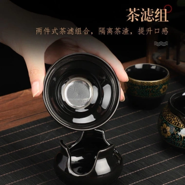 Bộ Trà Siêu Tiết Kiệm Gốm Kung Fu Calendula - Ấm Trà Văn Phòng & Gia Đình Cao Cấp, Khay Trà ZFPK - Giá chỉ 194.924₫ 8
